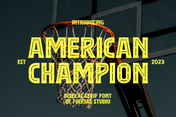 American Champion: The Modern Sports Display Font