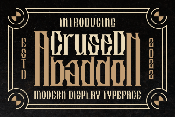 Crused Abaddon: A Unique Display Font for Bold Designs
