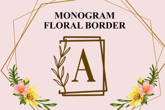 Monogram Floral Border: Elegant Design