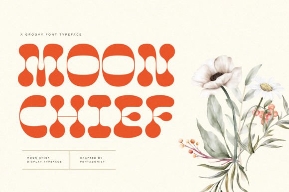 Moon Chief: The Groovy Retro Display Font for Vintage Designs